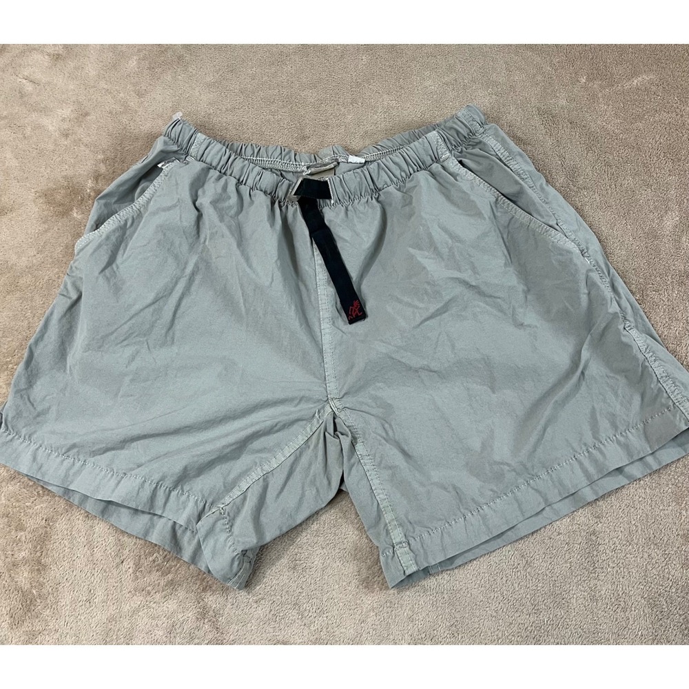 Vintage Gramicci Short Men Size Large 5" Gray Preppy Casual Belted EUC